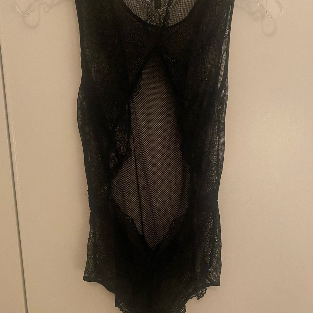 Intimissimi Sheer Black Lace Chemise